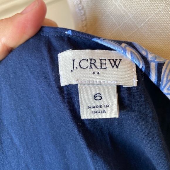 J CREW BLUE FLORAL TIERED PUFF SLEEVE MIDI DRESS SIZE 6 - Picture 9 of 11